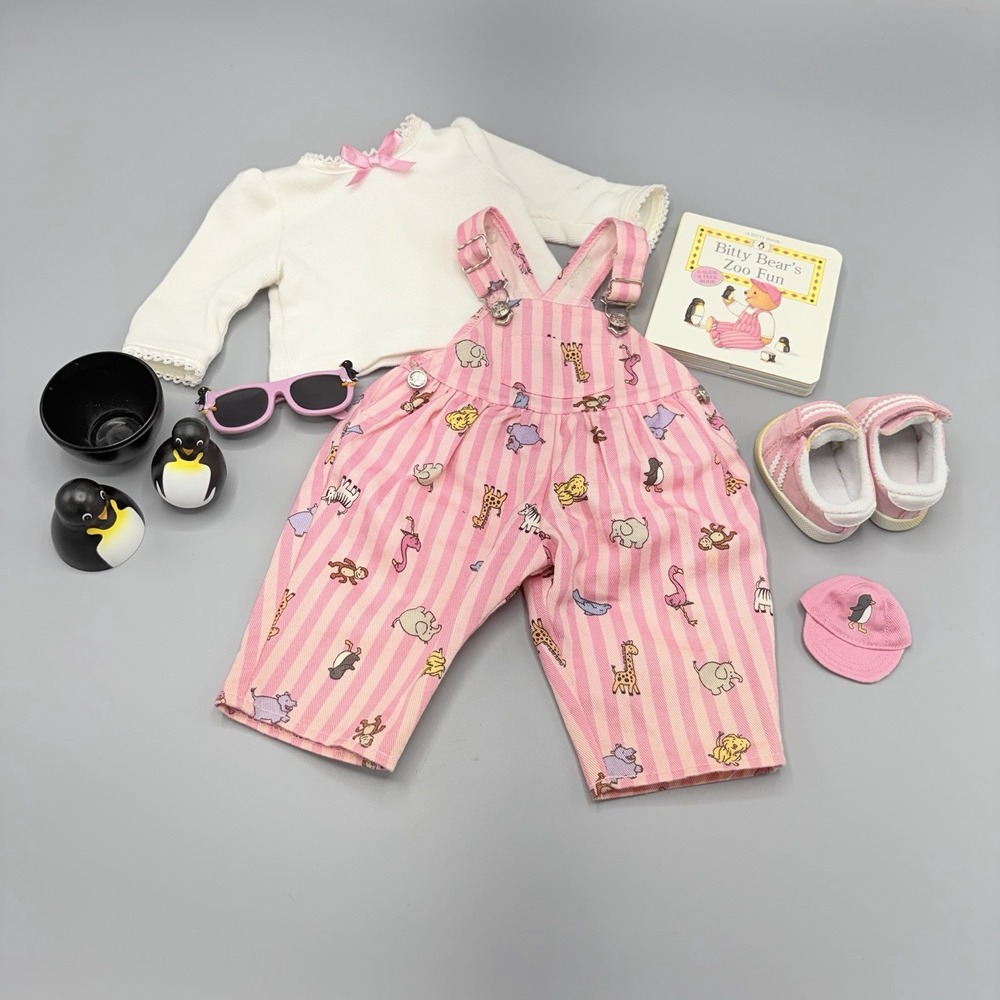 Bitty Baby American Girl Wild Things Zoo Fun Outfit Set Sunglasses Overalls